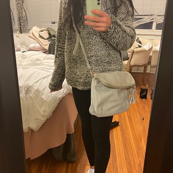 Light Blue Cross Body Envelope Purse - Picture 5 of 5